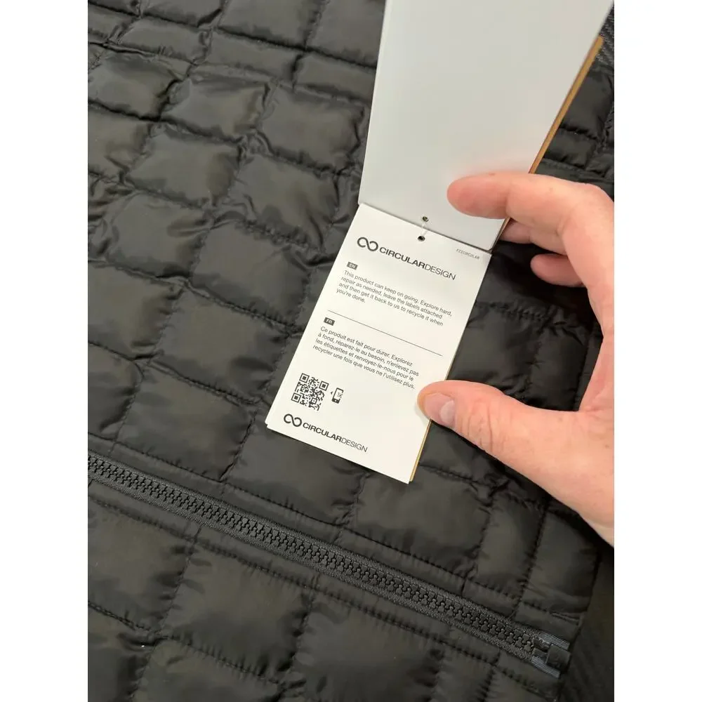 North Face Thermoball Puffer Jacket Black Size Medium NEW Quilted Outdoors